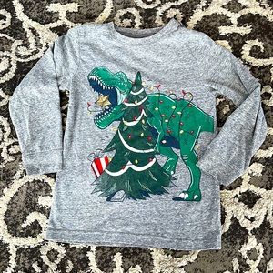 Christmas Dinosaur Long Sleeve Tee